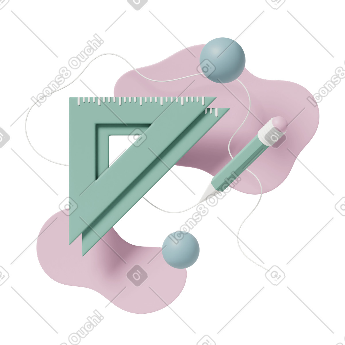 Design composition-Illustration im 3D Casual life-Stil als Download in PNG, SVG