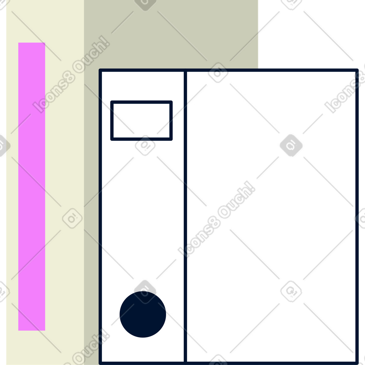 Ilustração de Pastas escritório em no estilo Cubes para baixar em PNG, SVG