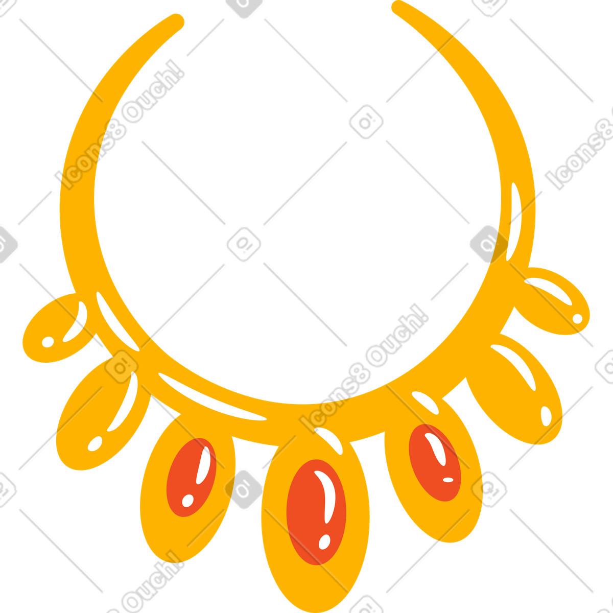 Ilustração de Colar em no estilo Flame para baixar em PNG, SVG