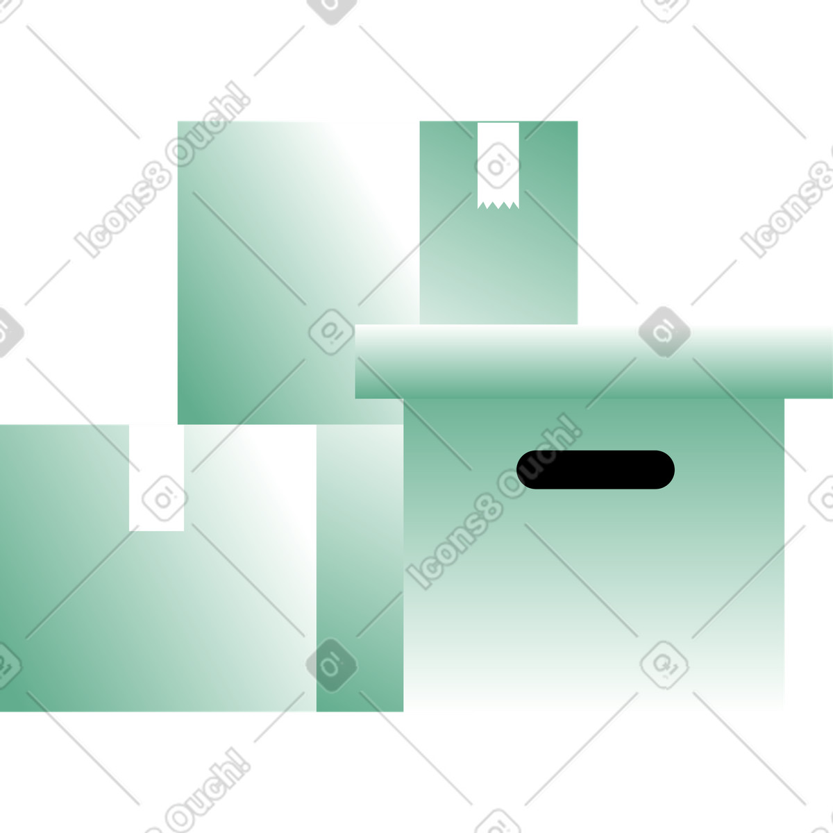 Ilustración Pila de cajas en estilo Network a descargar en PNG y SVG