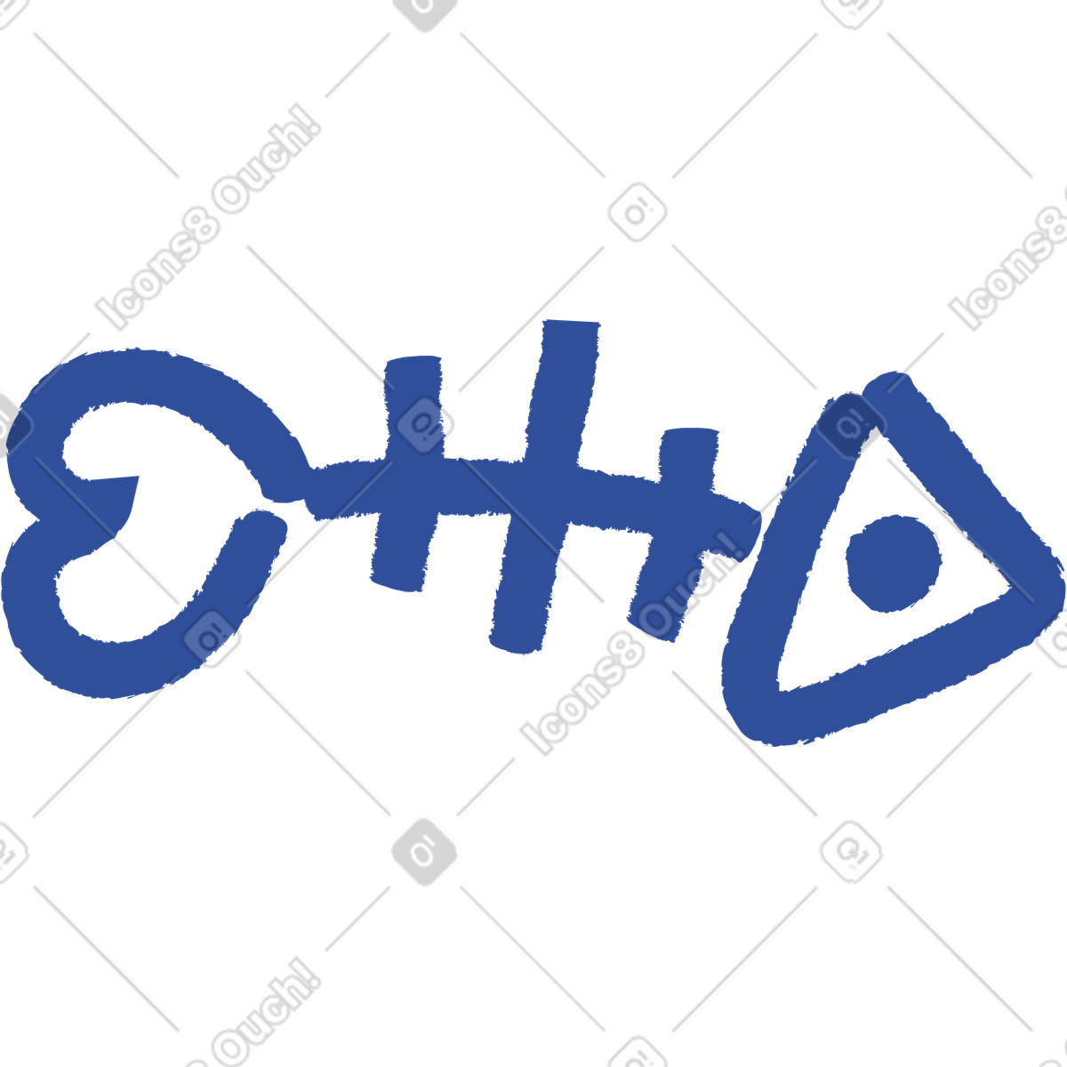 Ilustração de Esqueleto peixe em no estilo Lime para baixar em PNG, SVG
