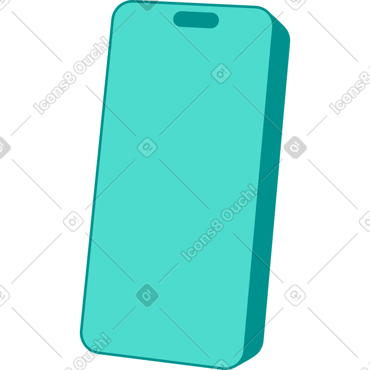 Ilustración Teléfono en estilo Natty a descargar en PNG y SVG