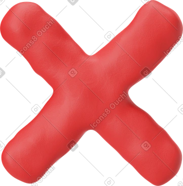 Red delete icon x PNG, SVG