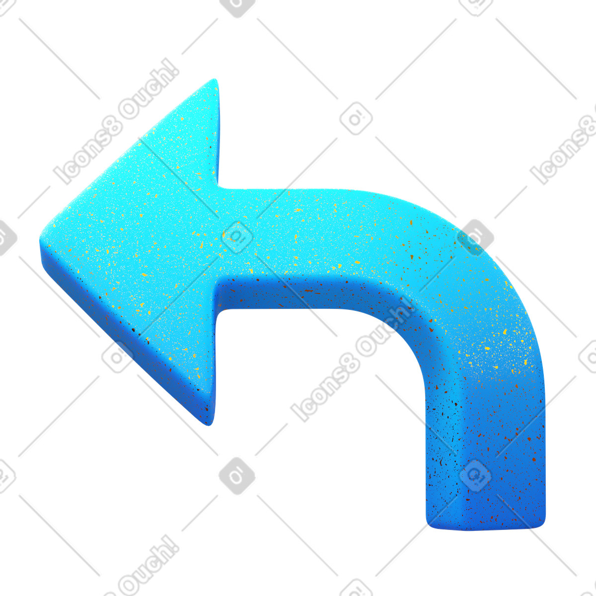 Ilustración Arrow undo en estilo 3D Fluency a descargar en PNG y SVG