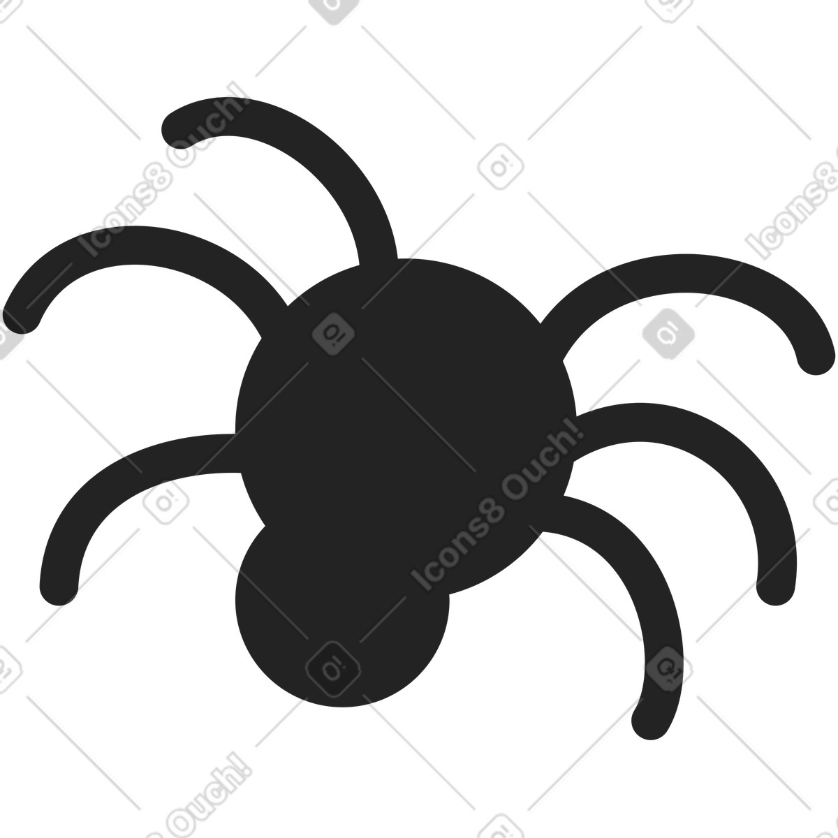 Sammy Line スタイルの クモ のイラストをPNG、SVG形式でダウンロード