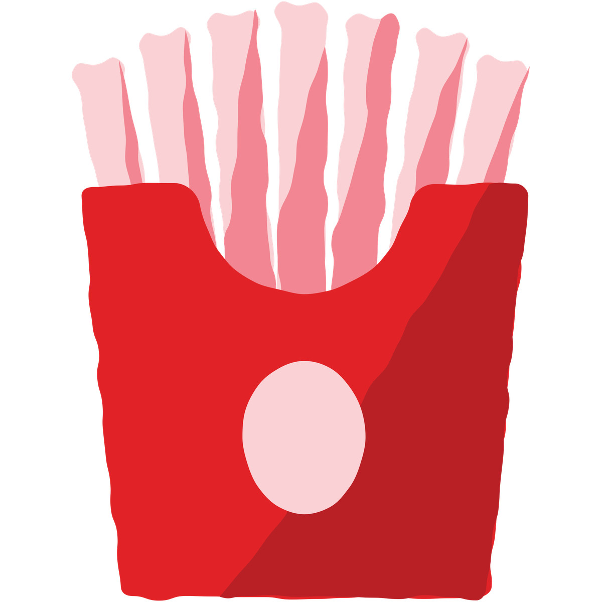 Crispy french fries illustration potato clipart for playful food branding