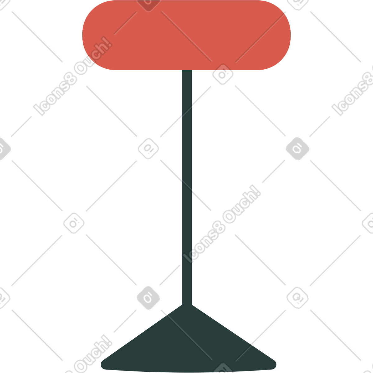 Ilustración Taburete de bar en estilo Macaroni a descargar en PNG y SVG