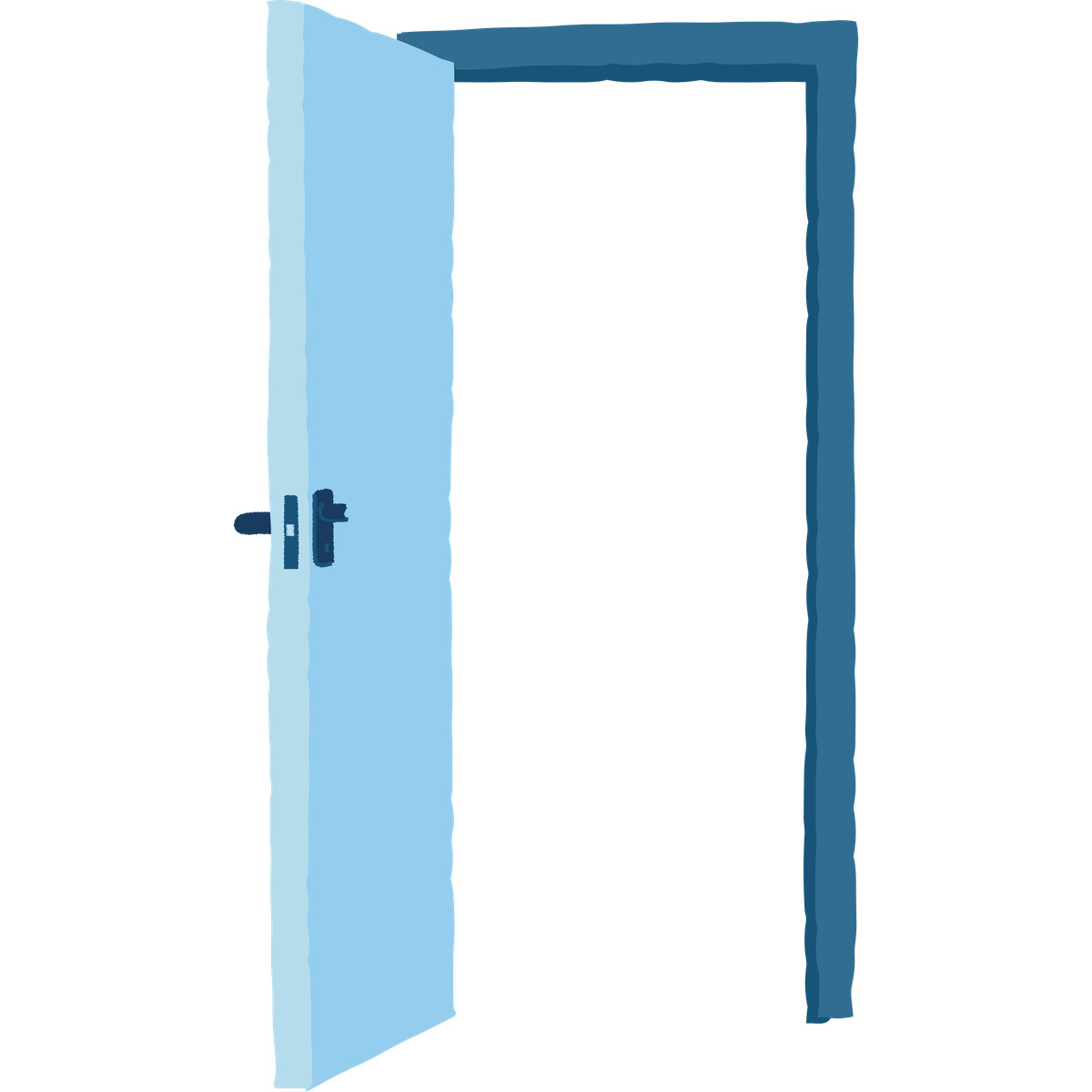 Opened door-Illustration im Cherry-Stil als Download in PNG, SVG