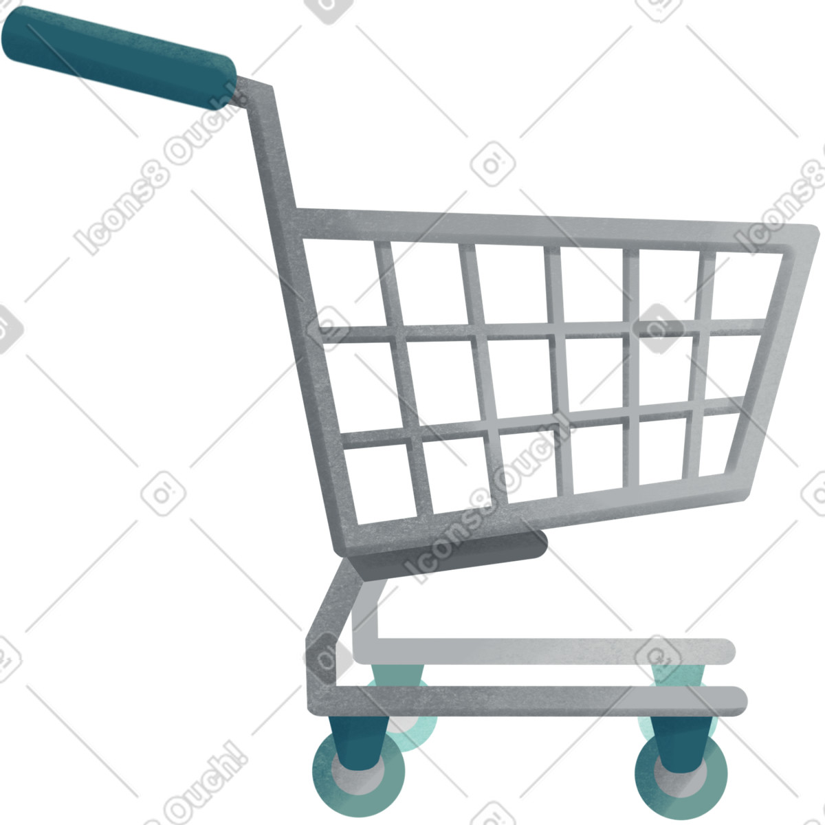 Shopping cart illustrazione in stile Shine scarica in PNG, SVG