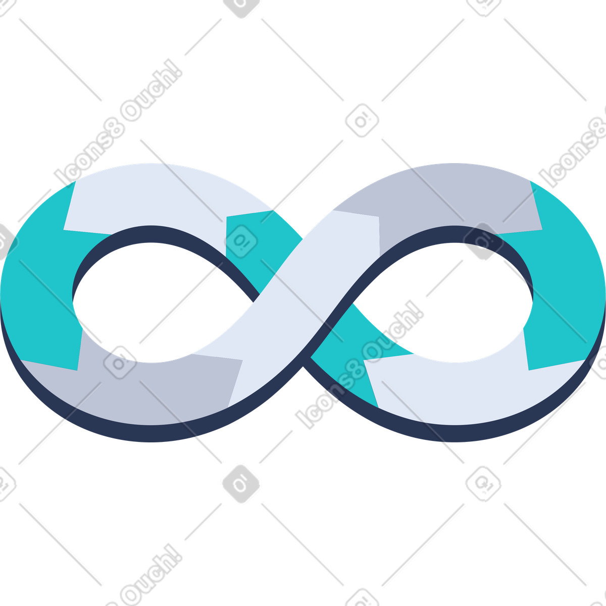 Devops infinity symbol illustration in Lucent style download in PNG, SVG
