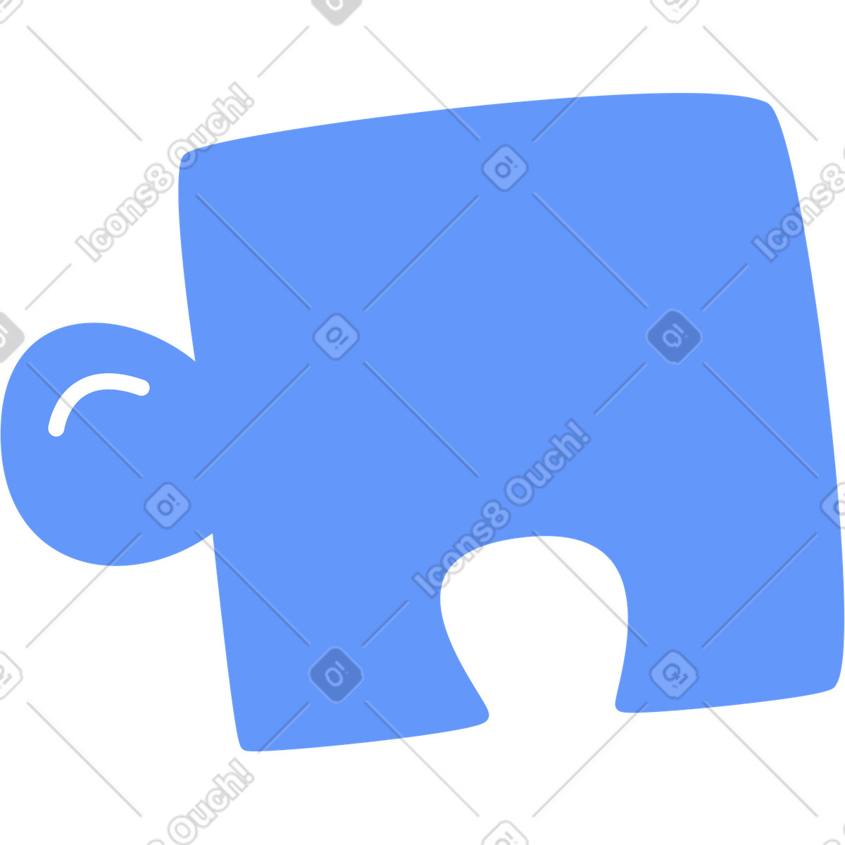 Ilustración Rompecabezas azul en estilo Plain a descargar en PNG y SVG