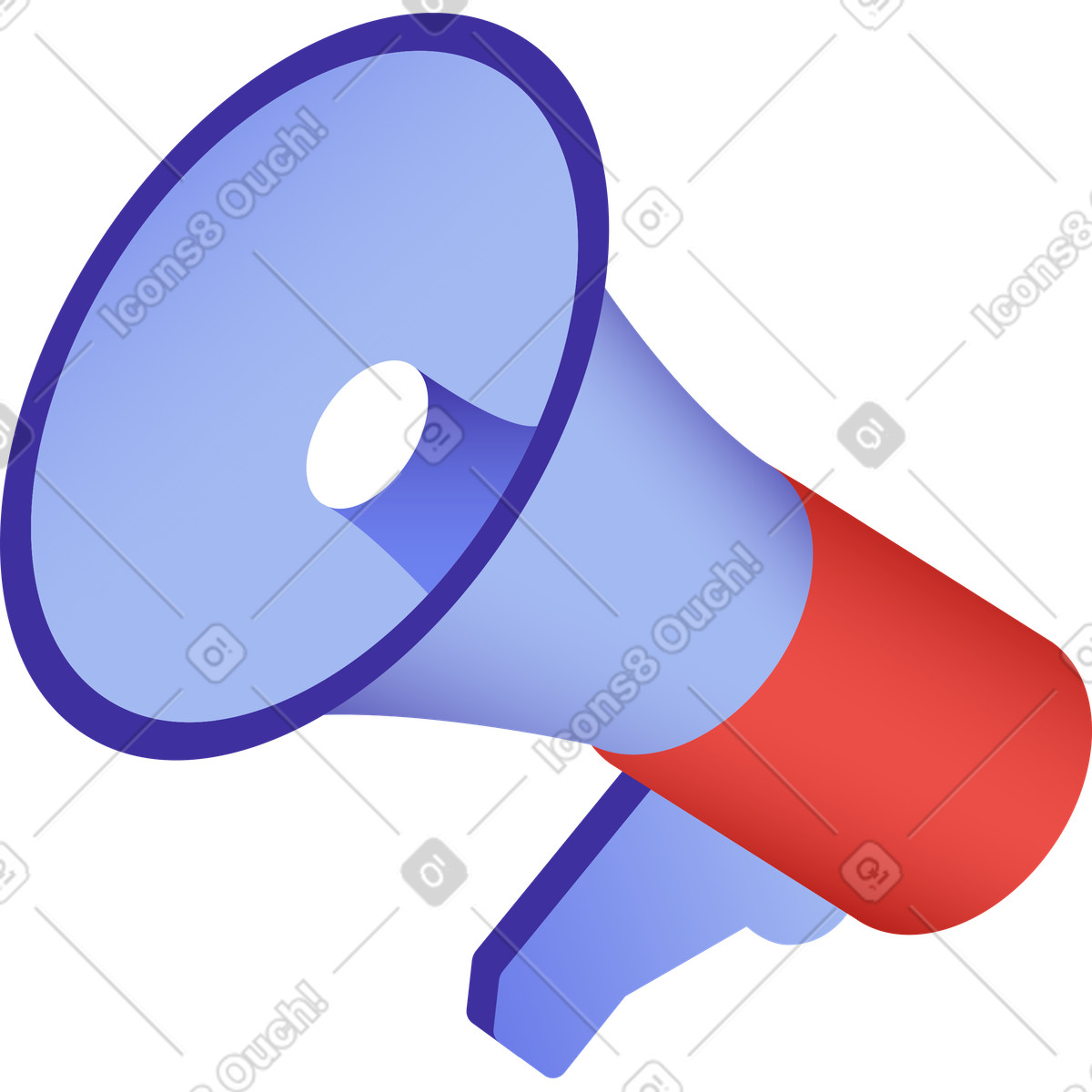 Ilustração de Megafone em no estilo Levels para baixar em PNG, SVG