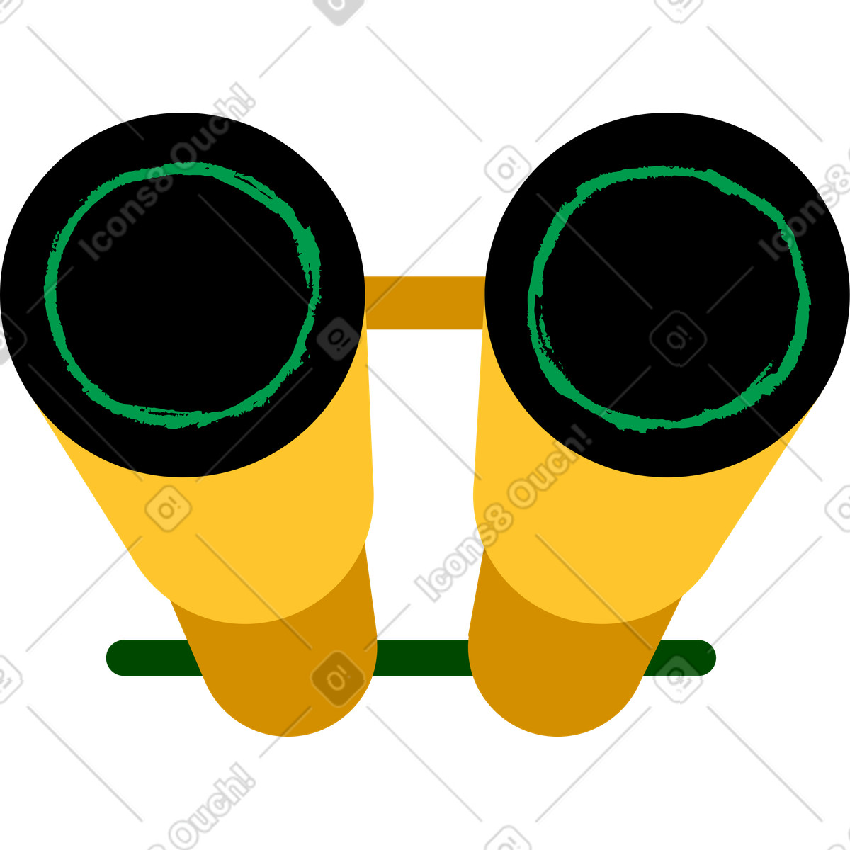 Binocular illustration in PNG, SVG
