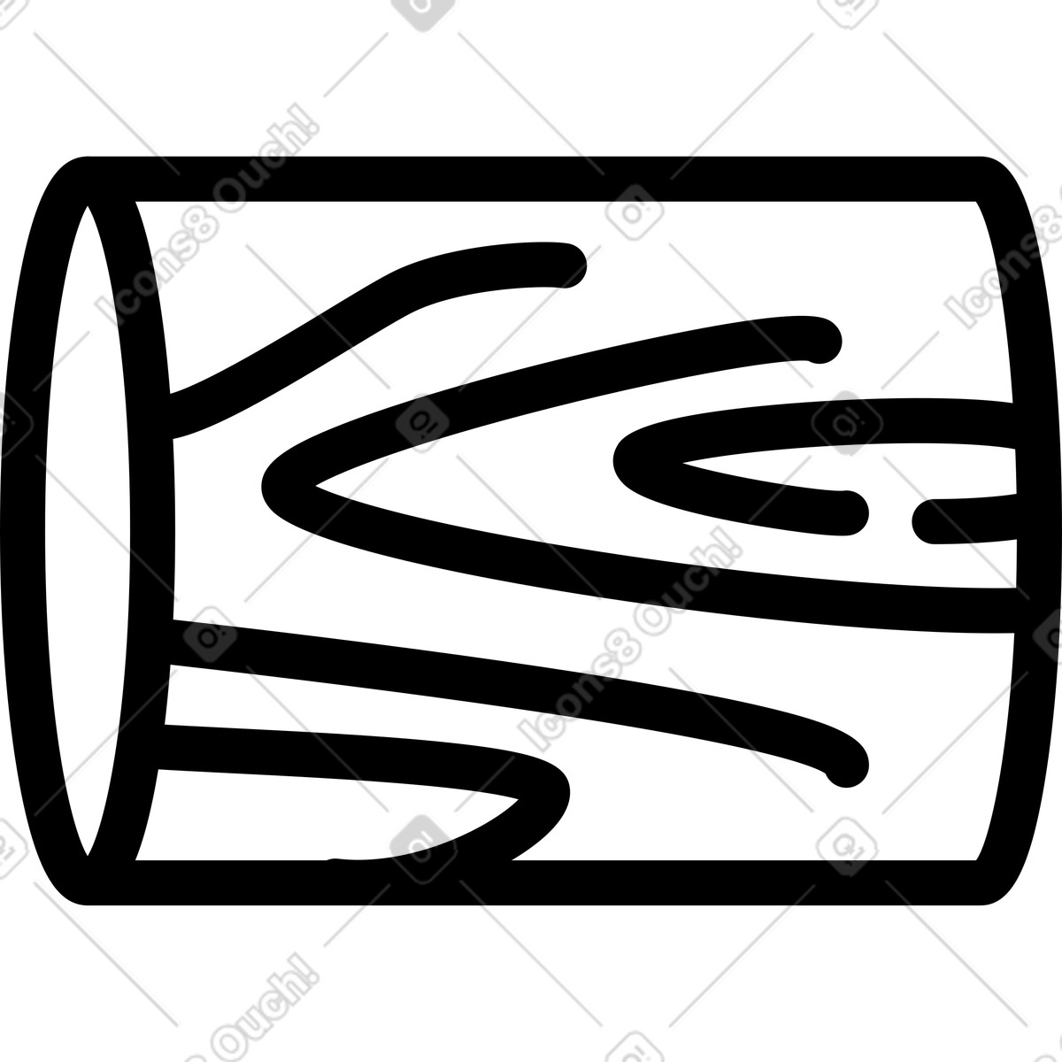 Lying log illustration in Transistor style download in PNG, SVG