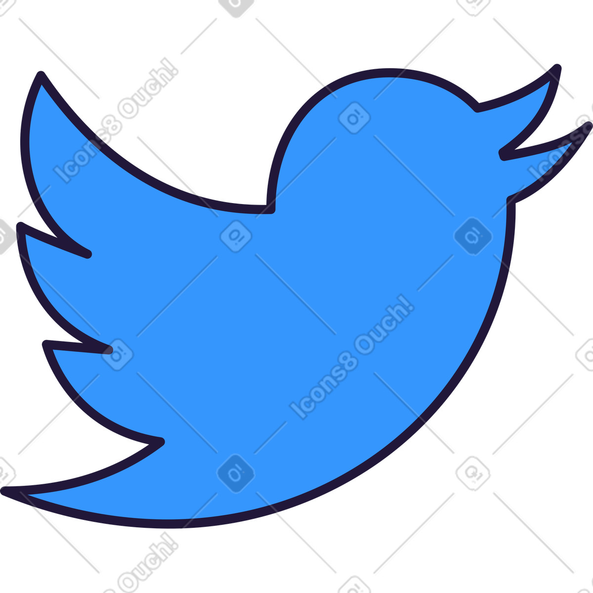 Ilustración Gorjeo en estilo Conifer a descargar en PNG y SVG