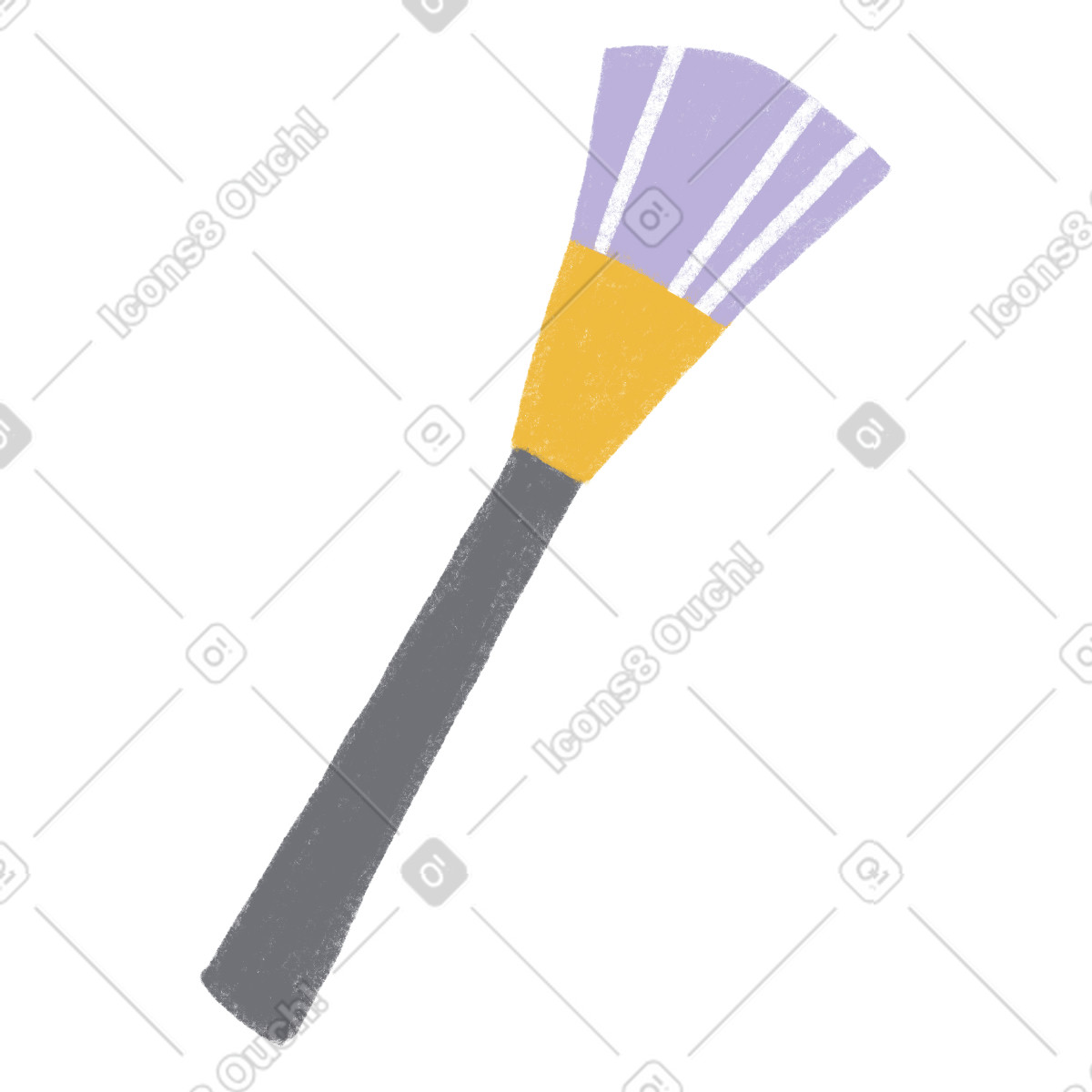 Makeup brush illustration in Tutti style download in PNG, SVG