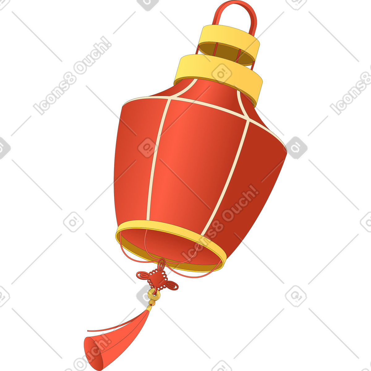 Lanterna di carta illustrazione in stile Kit scarica in PNG, SVG