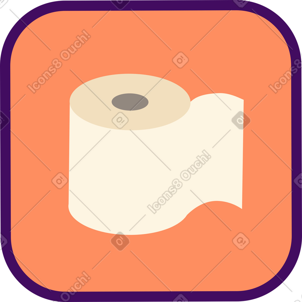 Simplistic 스타일의 화장지 아이콘 일러스트레이션 PNG, SVG 다운로드