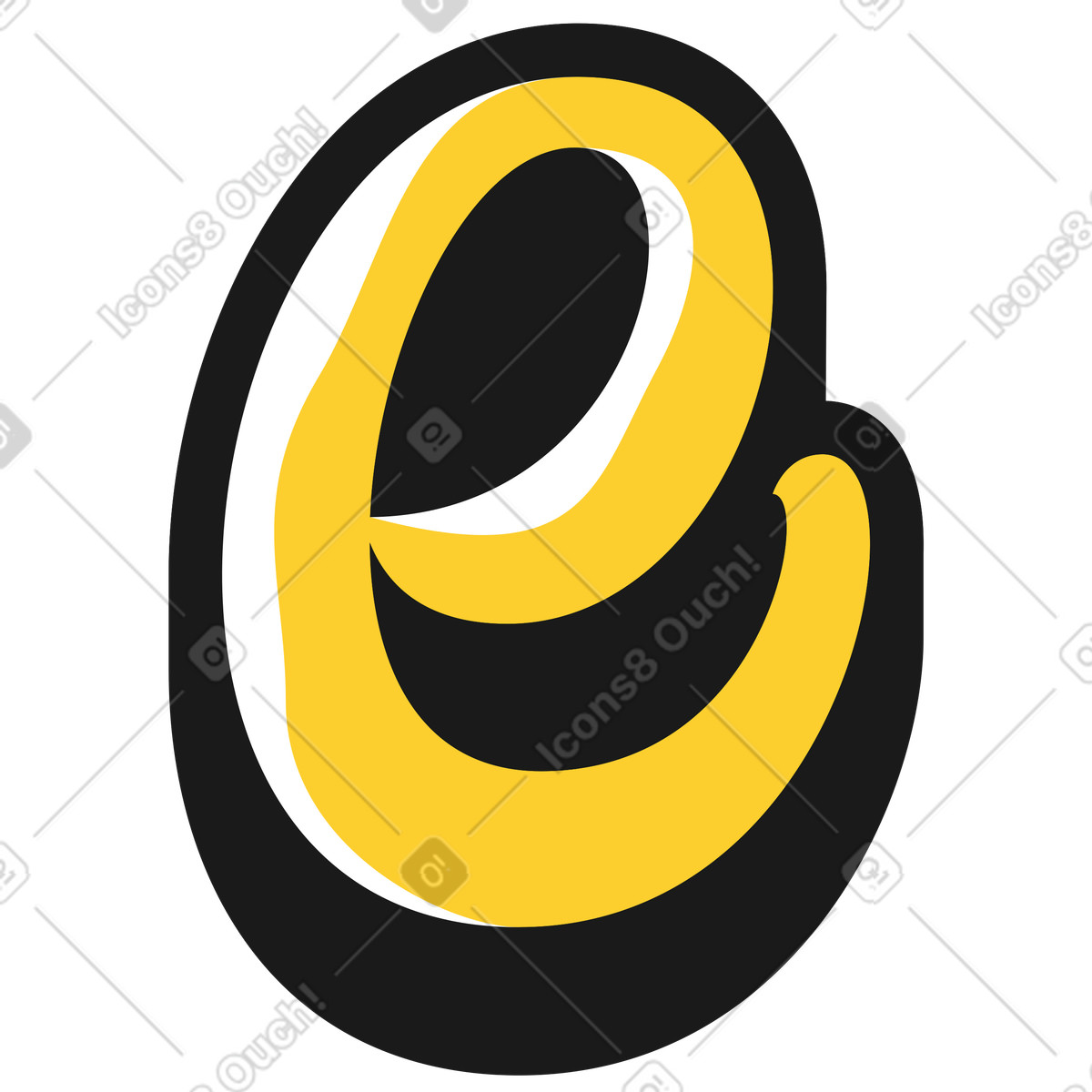 Taxi スタイルの 小文字 e のイラストをPNG、SVG形式でダウンロード