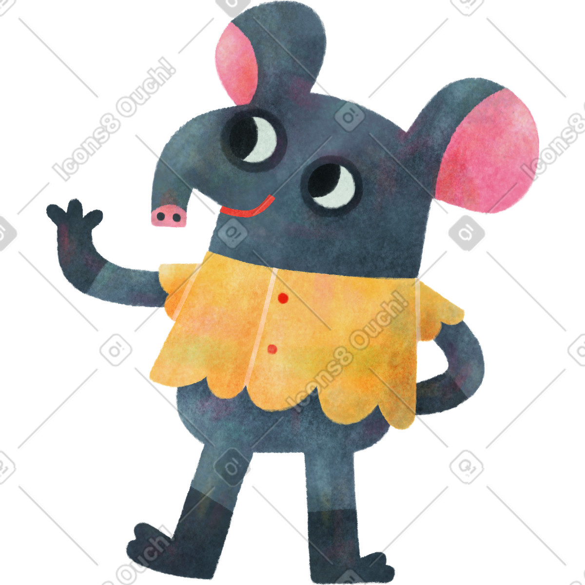 Tapir illustration in Jungle style download in PNG, SVG