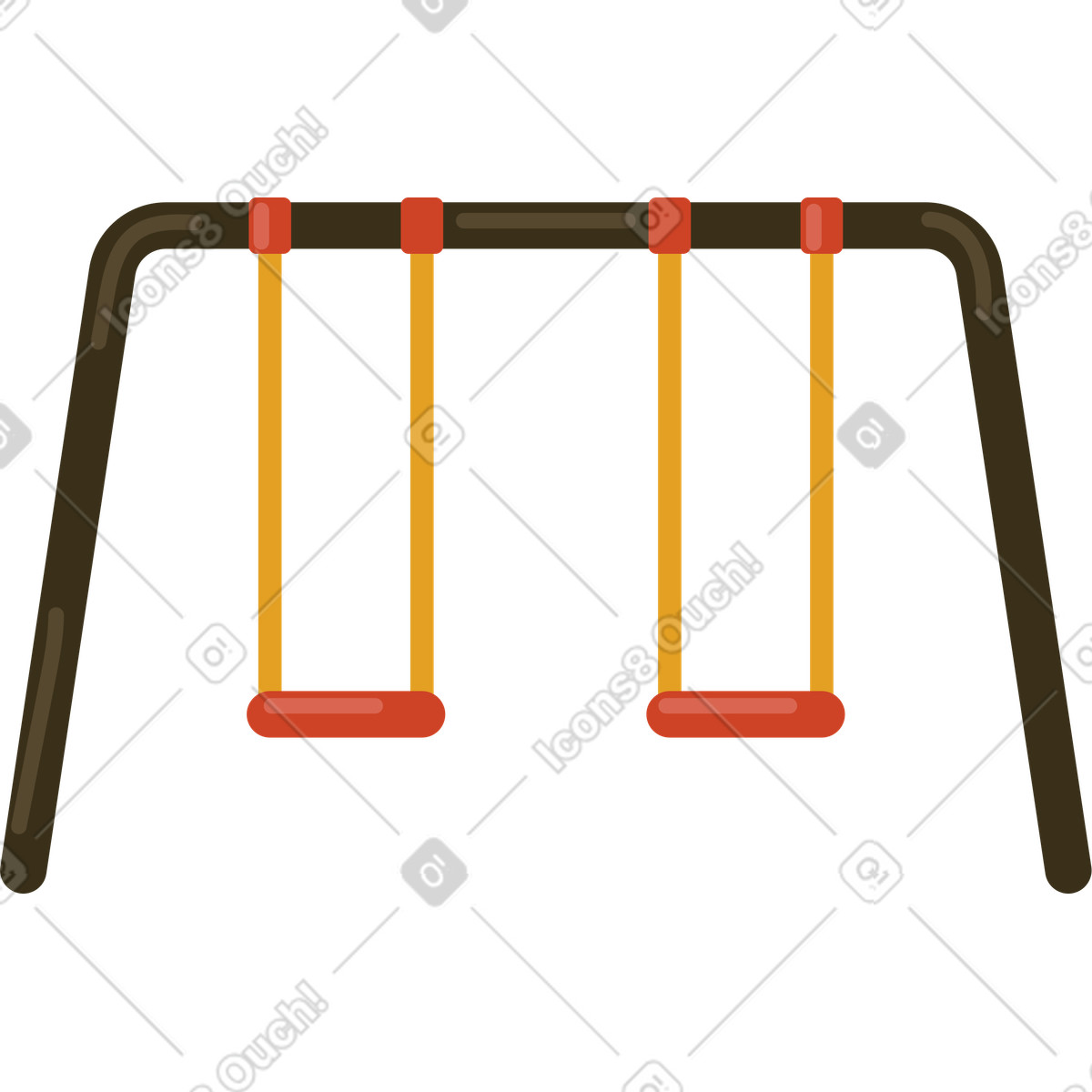 Illustration Balançoire pour aire de jeux dans le style Arabica à télécharger aux formats PNG, SVG
