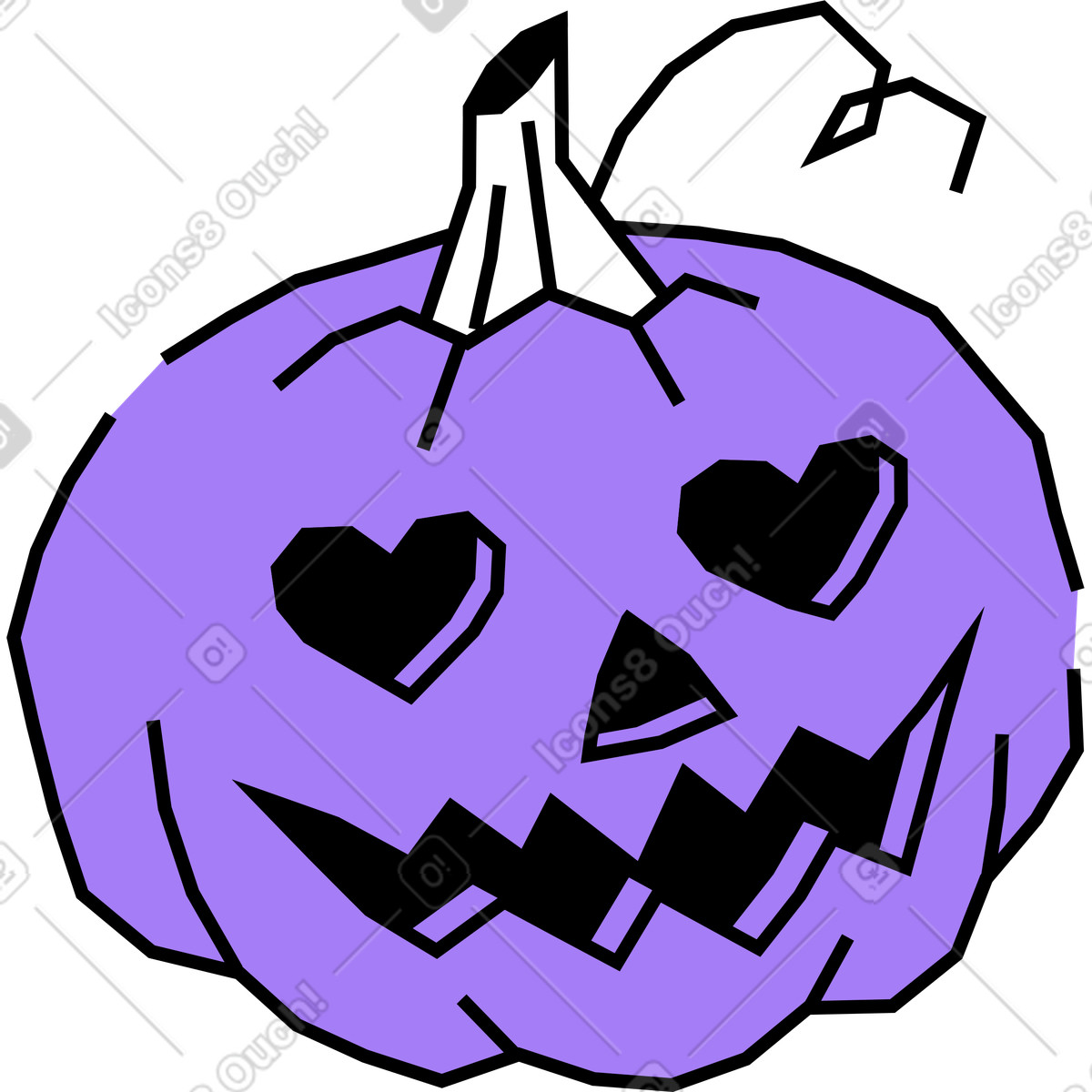 Ilustração de Abóbora do dia das bruxas em no estilo Amethyst para baixar em PNG, SVG