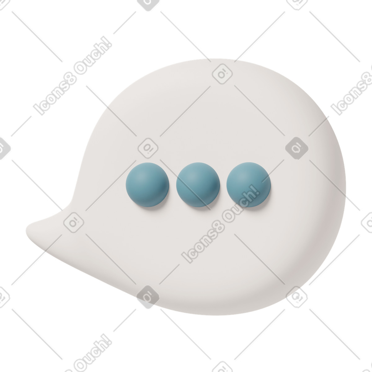 3D Casual life スタイルの Speech bubble 4 のイラストをPNG、SVG形式でダウンロード