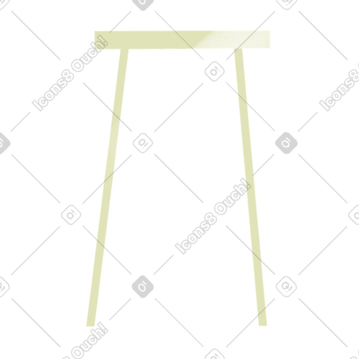 Shine スタイルの Yellow bar chair のイラストをPNG、SVG形式でダウンロード
