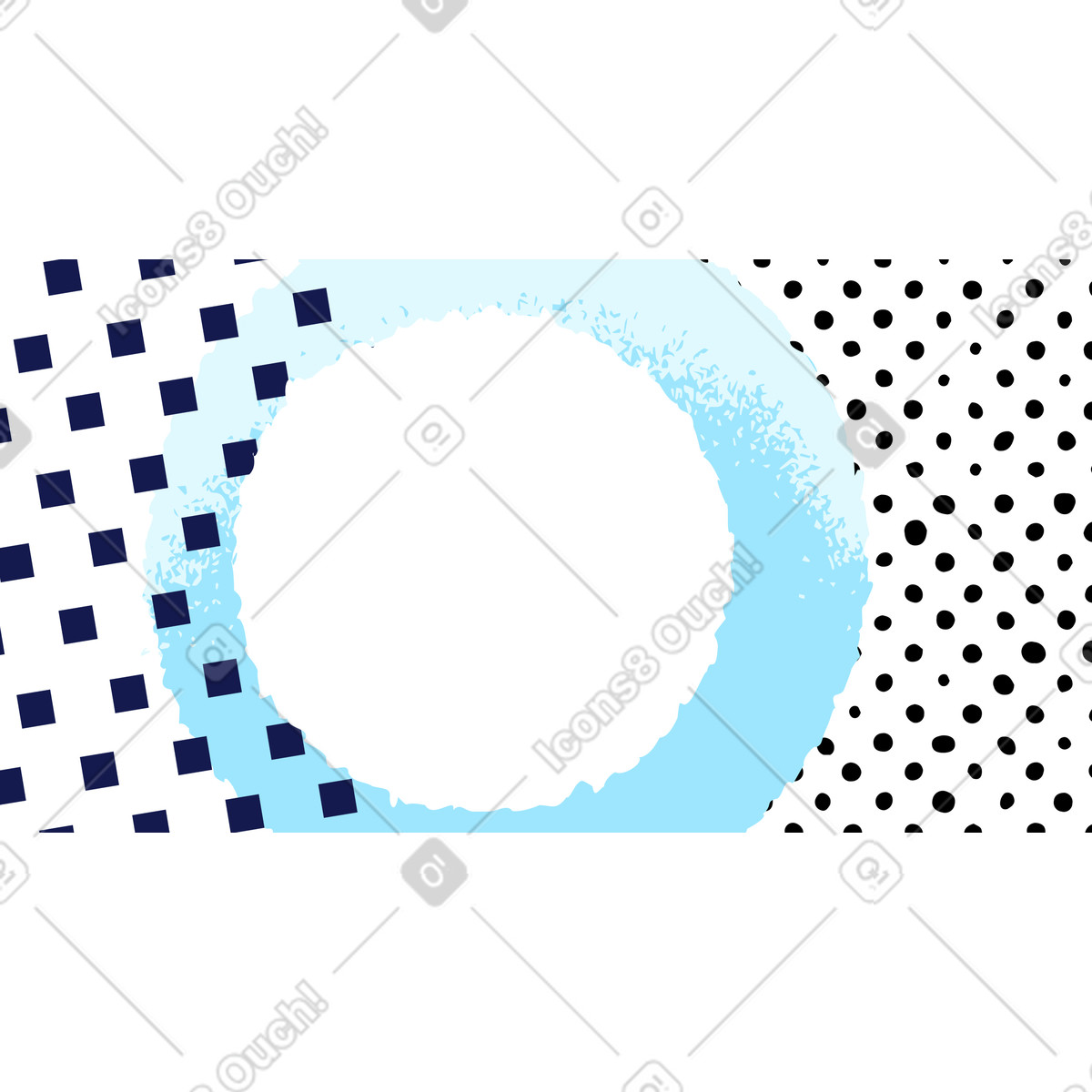 下载 Experimental 风格的 蓝色色调的抽象背景与几何对象 插画，支持 PNG、SVG 格式