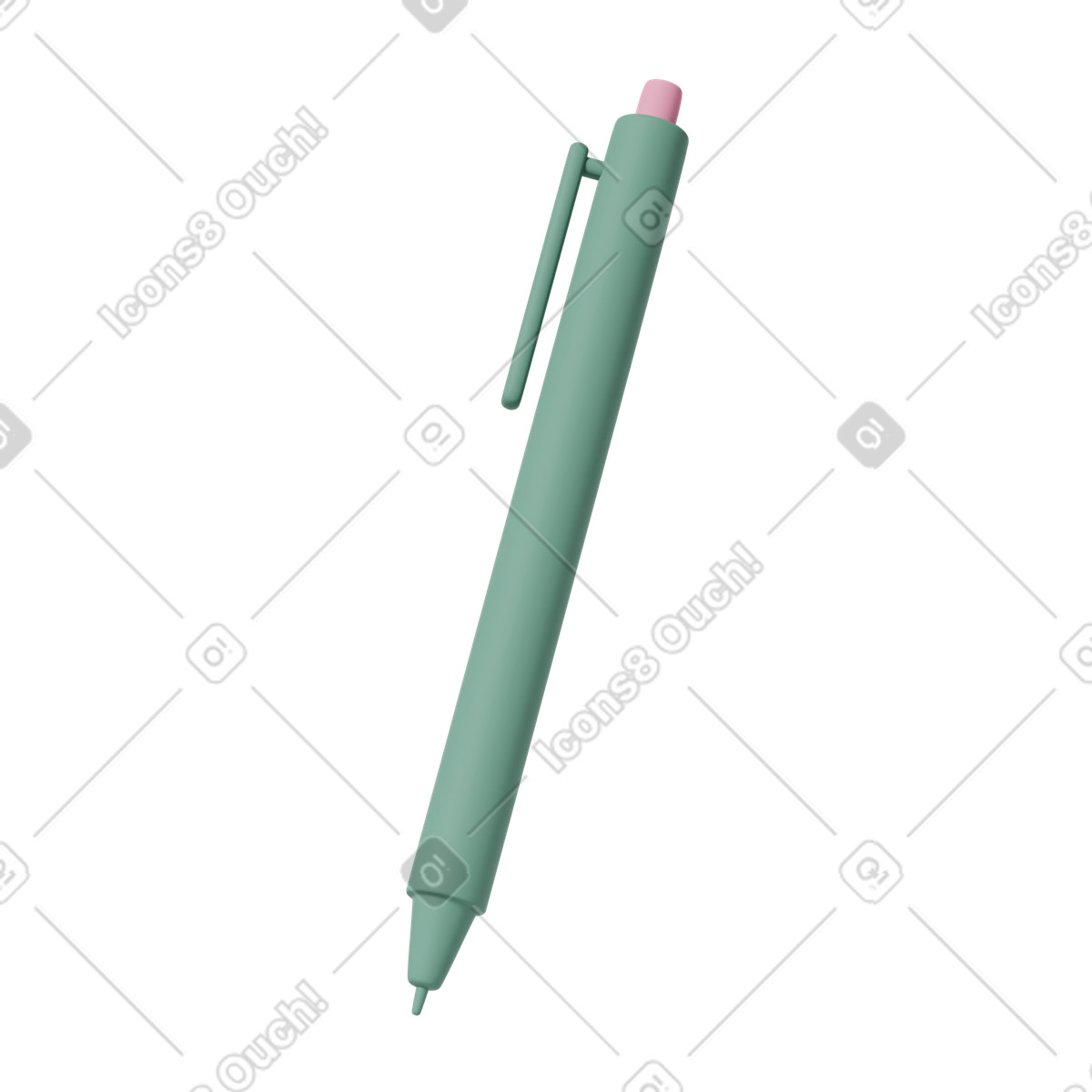 Ilustración Green pen en estilo 3D Casual life a descargar en PNG y SVG