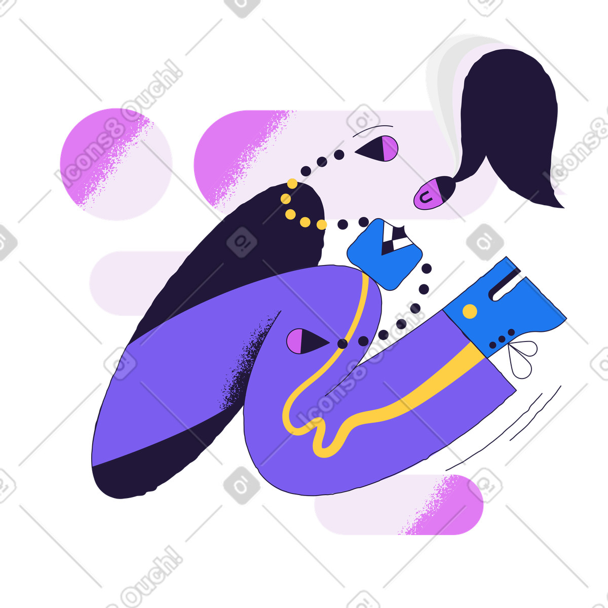 下载 Conifer 风格的 女士通过门户网站进行登录 插画，支持 PNG、SVG 格式