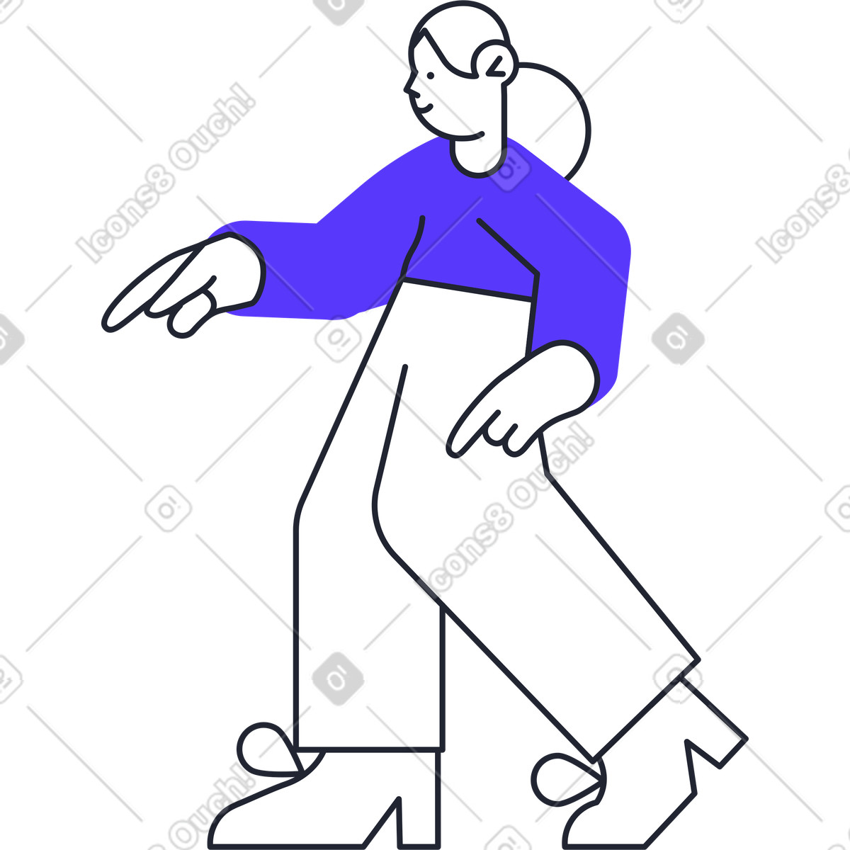Girl illustration featuring a vibrant design in clipart suitable for PNG SVG GIF