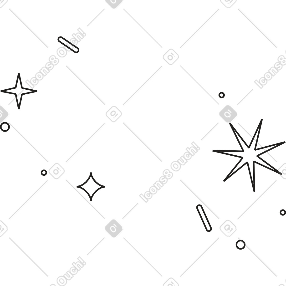 Dazzle Line スタイルの 装飾的な要素を持つ背景 のイラストをPNG、SVG形式でダウンロード