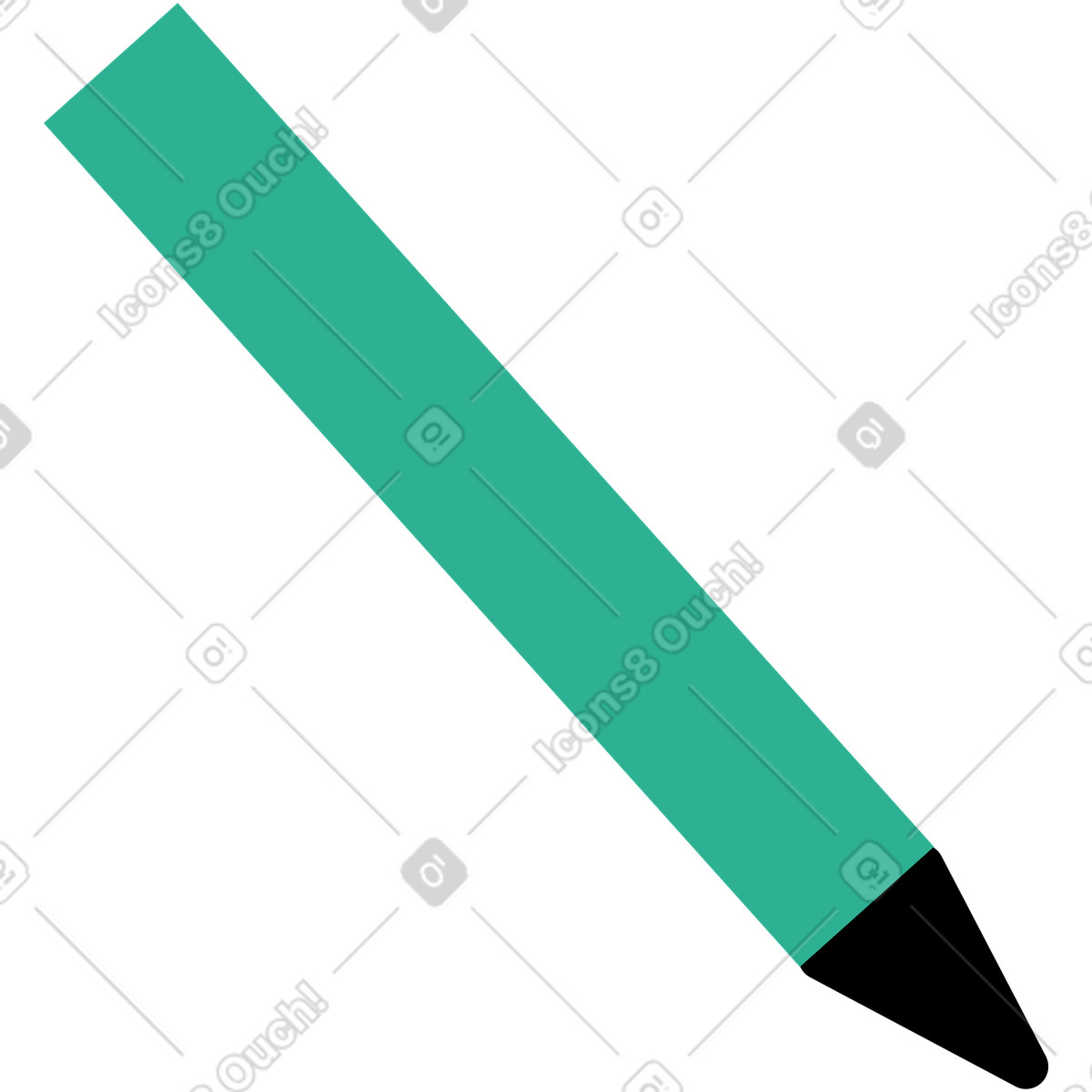 Иллюстрация Зеленый карандаш в PNG и SVG