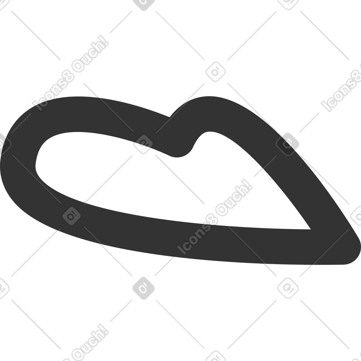 Illustration Lily leaf with black thick outline dans le style Crayon à télécharger aux formats PNG, SVG