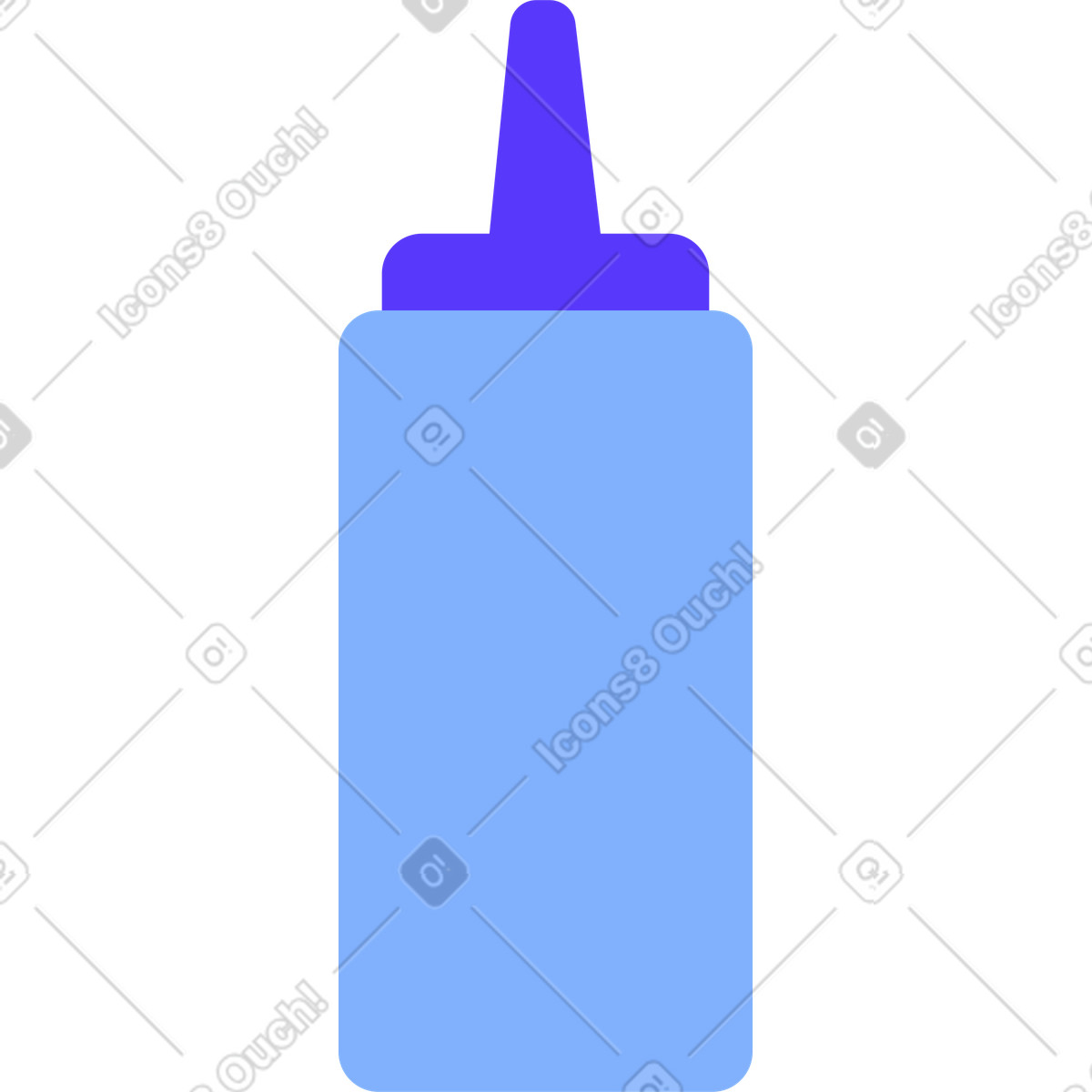 下载 Pablita 风格的 Ketchup bottle 插画，支持 PNG、SVG 格式