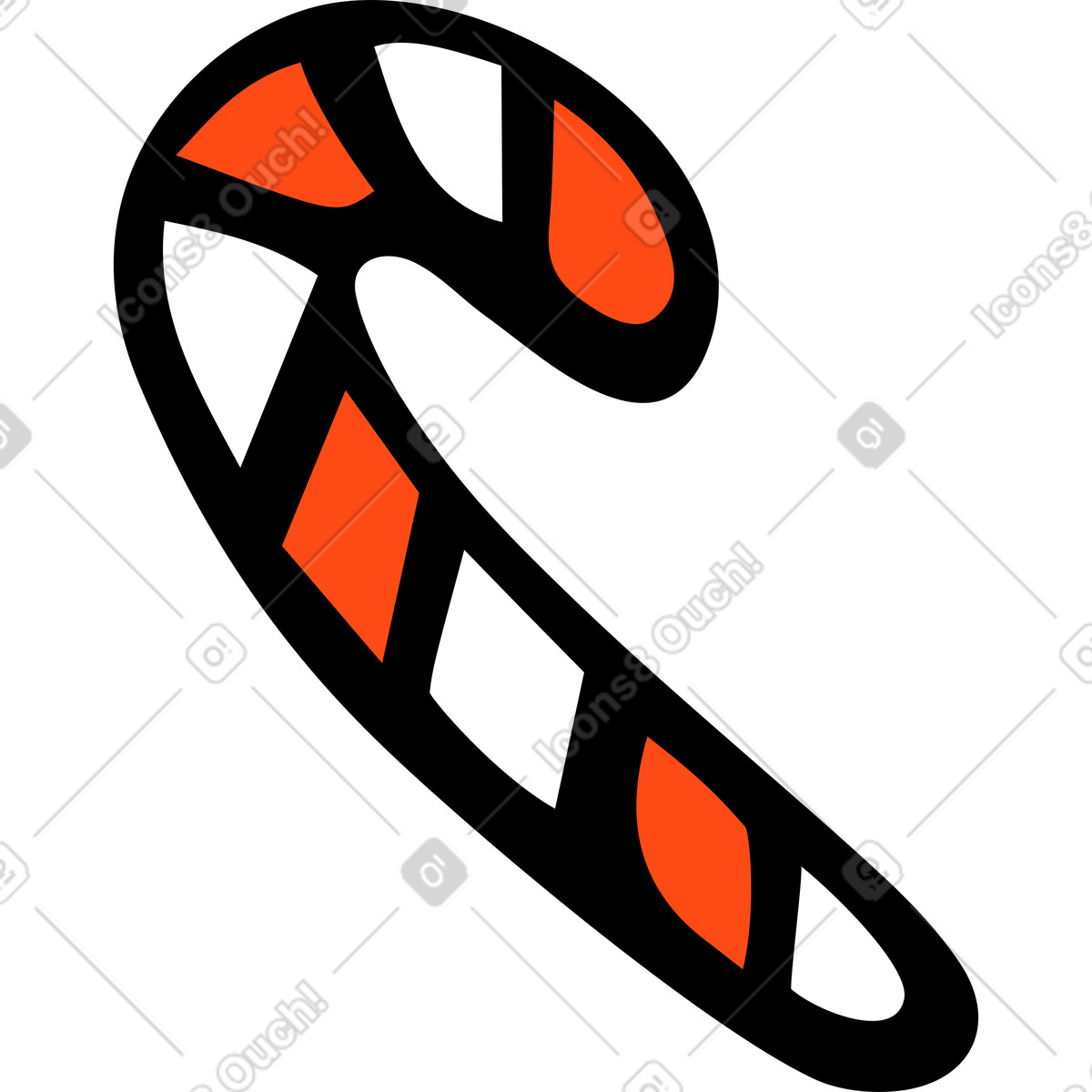 下载 Comic 风格的 糖果手杖 插画，支持 PNG、SVG 格式