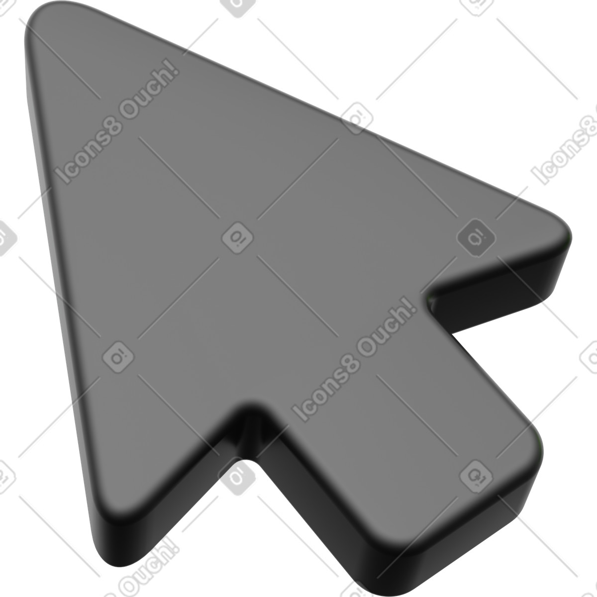Cursor arrow, black pointer icon, navigation symbol illustration in PNG, SVG