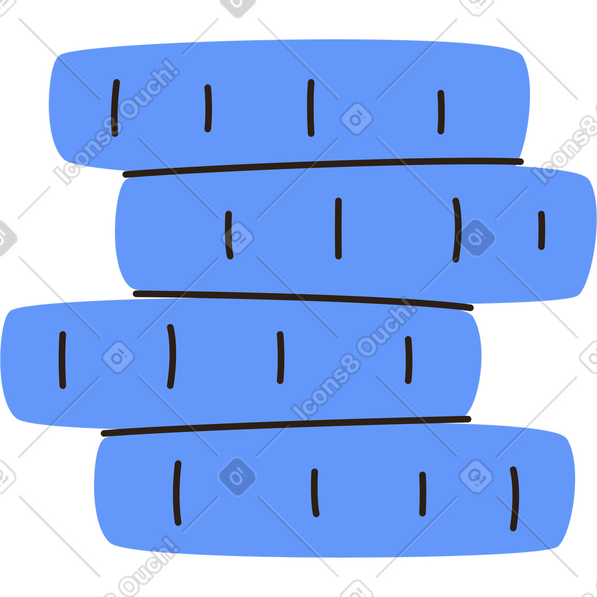Plain スタイルの コインの山 のイラストをPNG、SVG形式でダウンロード