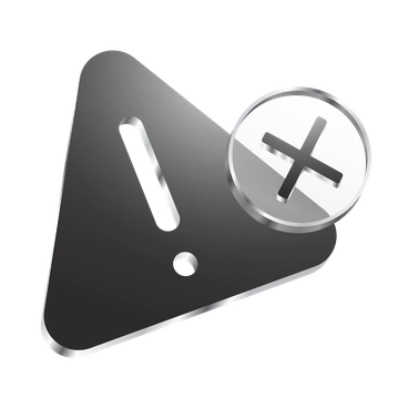 A triangular play button with a plus sign - Token style illustration