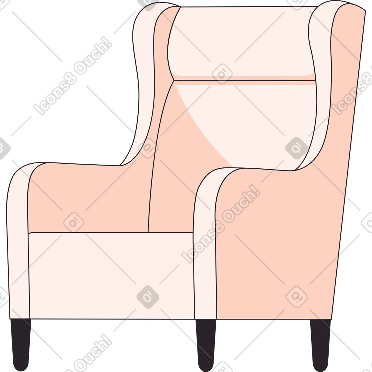 下载 Eastwood 风格的 Interior chair 插画，支持 PNG、SVG 格式