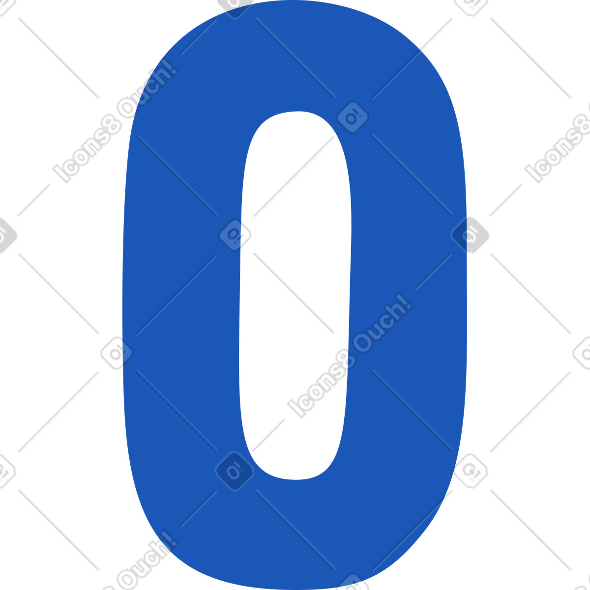 Number 0 illustration in Storyline style download in PNG, SVG
