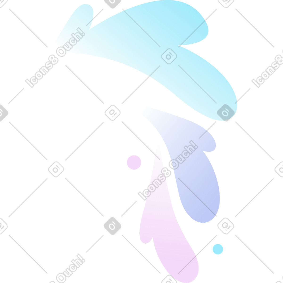 Colorful feathers around something illustration in Airy style download in PNG, SVG