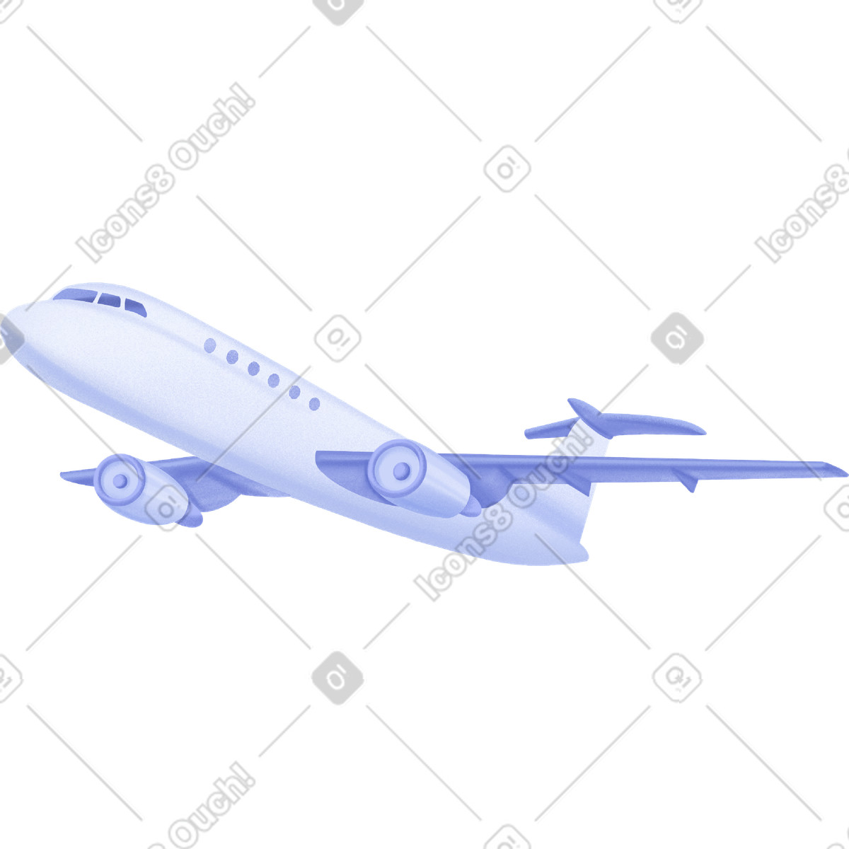 Smart スタイルの Airplane のイラストをPNG、SVG形式でダウンロード