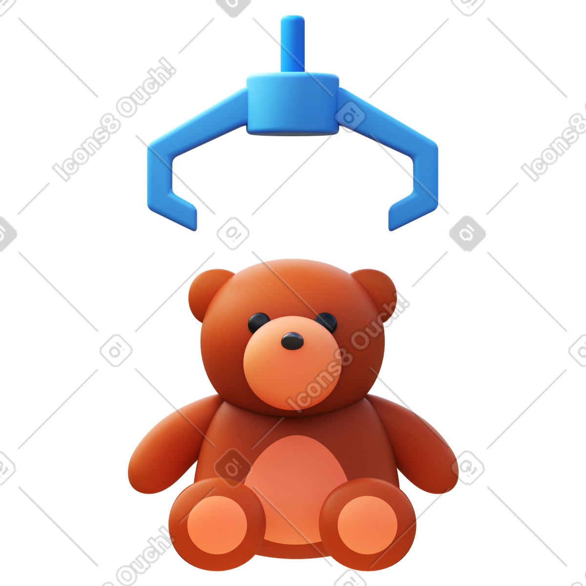 Claw machine illustration in 3D Fluency style download in PNG, SVG