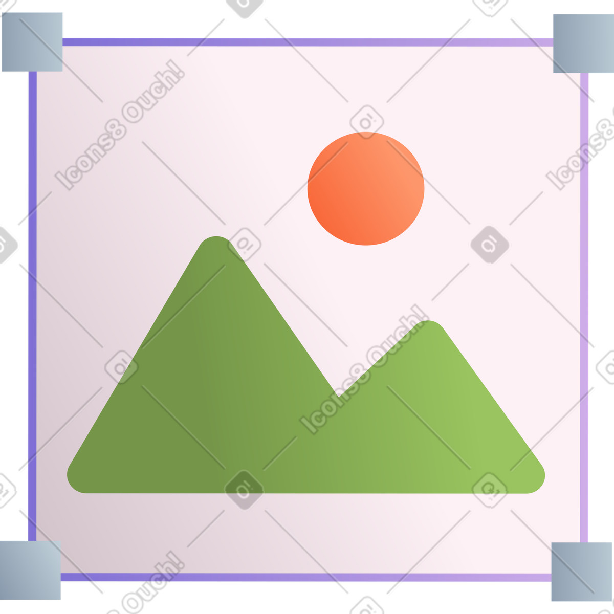 Ilustração de Imagem no quadro em estilo Silky para baixar em PNG, SVG