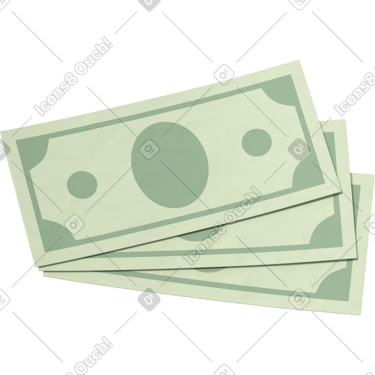 Ilustración Fan of banknote en estilo 3D Business a descargar en PNG y SVG