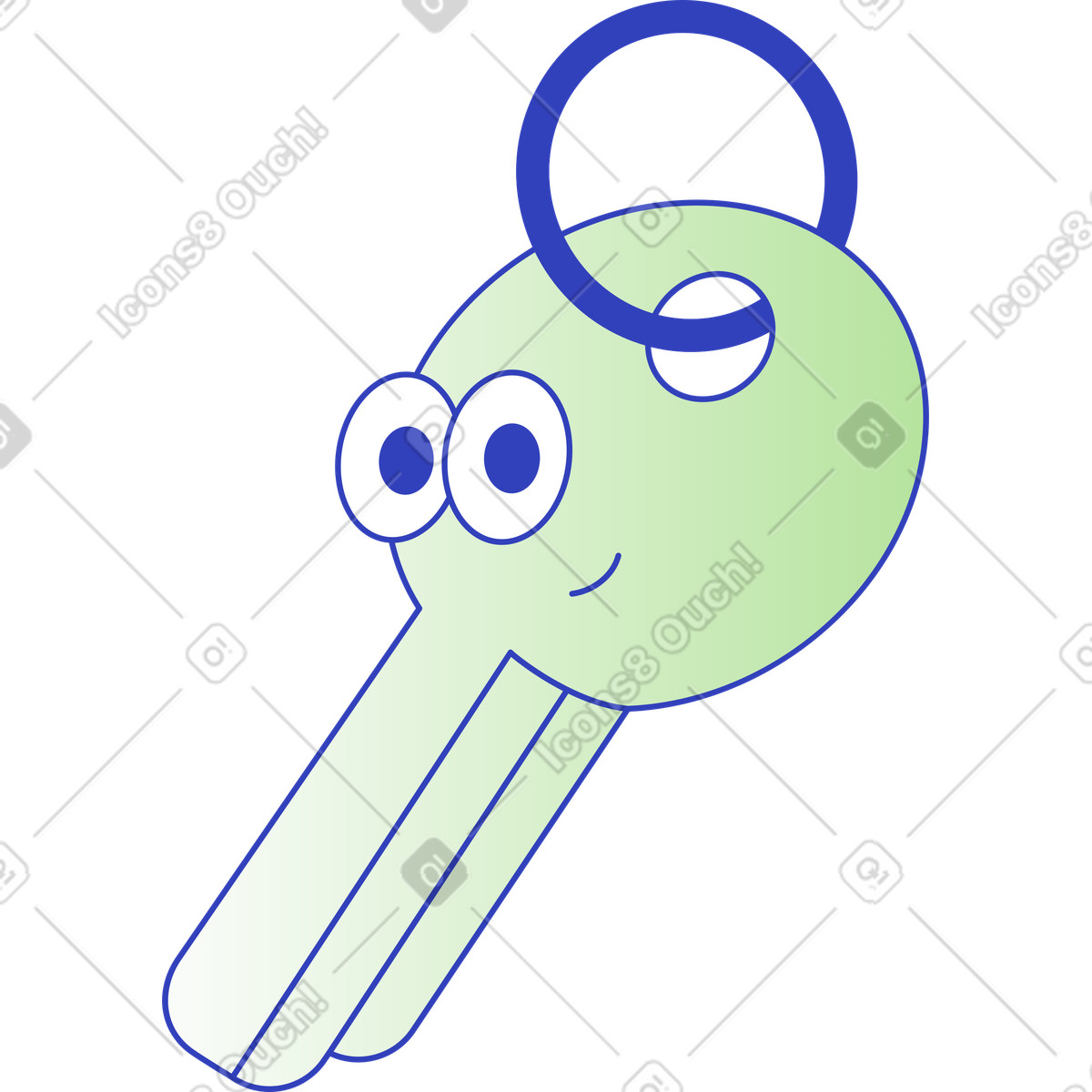 Key illustration in Eyeful style download in PNG, SVG