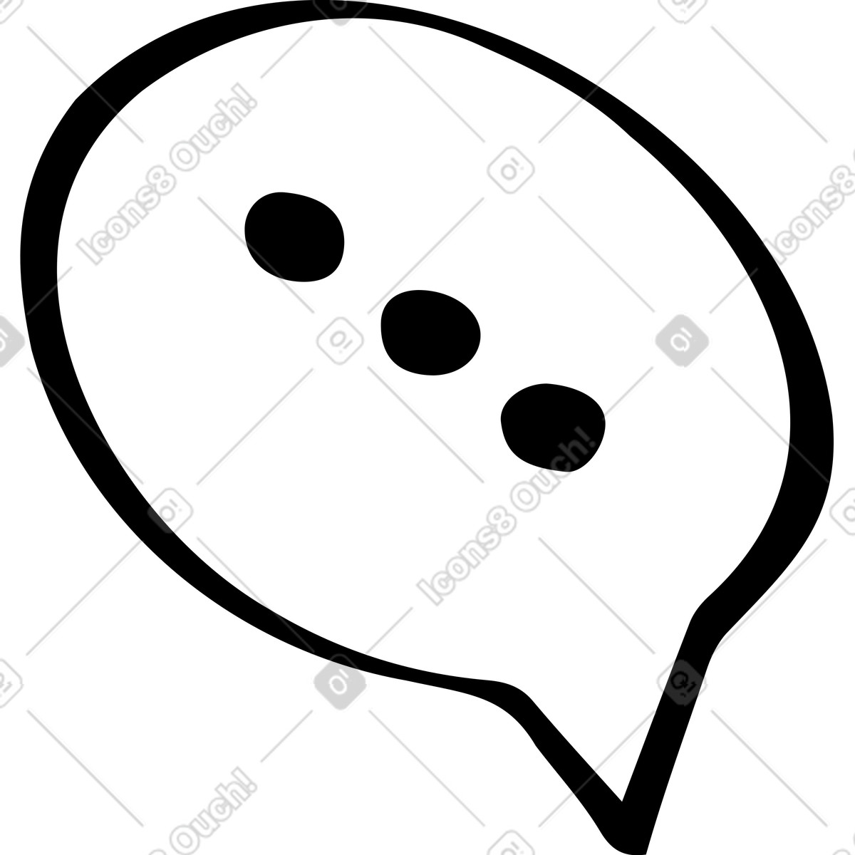Speech bubble illustration in Journal style download in PNG, SVG