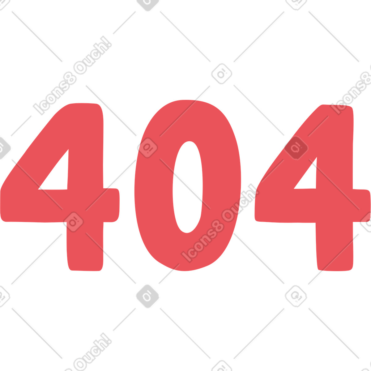404 numeri illustrazione in stile Bendy scarica in PNG, SVG